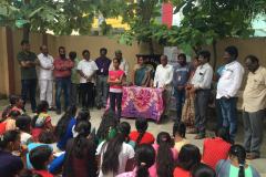 Distribution of hygiene blankets to hostel girls, Nizamabad